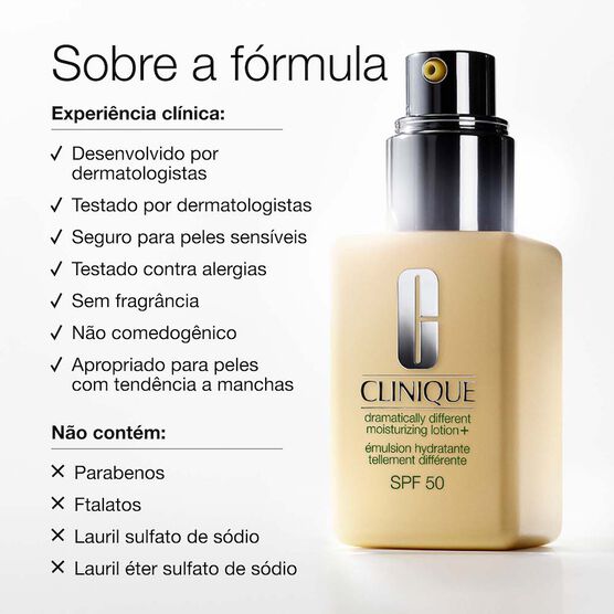 HIDRATANTE FACIAL EM LO��O COM FPS 50 DRAMATICALLY DIFFERENT�